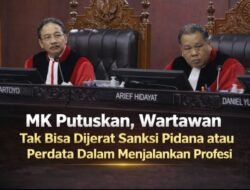 Wartawan Tidak Dapat Langsung Dituntut Pidana Atas Karya Jurnalistiknya