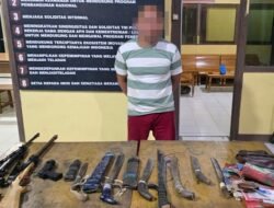 Polisi Tangkap Pria Bersenjata Rakitan yang Teror Warga dan Kuasai Lahan Sawit di Ketapang