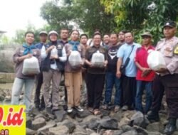 Polsek Palas dan MAPALA UMITRA Tebar 2.000 Bibit Ikan di Way Pisang, Perangi Setrum dan Bom Ikan