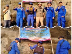 Polda Lampung Pasang Papan Imbauan di Gunung Anak Krakatau, Nelayan dan Wisatawan Diminta Jauhi Zona Bahaya