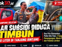 Polres Lampung Selatan Ungkap Dugaan Penimbunan Solar Subsidi di Tanjung Bintang, 2.500 Liter Diamankan                                                Dua pria diamankan,