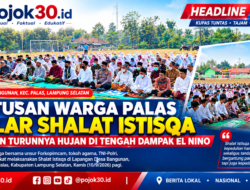 Forkopimcam Palas dan Masyarakat Bersatu dalam Shalat Istisqa di Lapangan Desa Bangunan